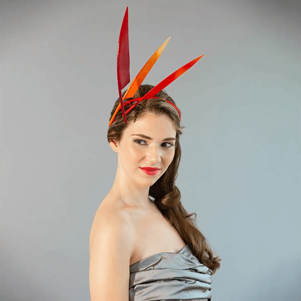 red fascinator