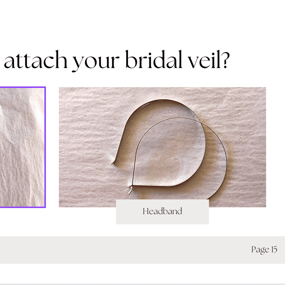 instructions for wedding veil patterns