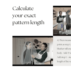 detailed instructions for wedding veil patterns