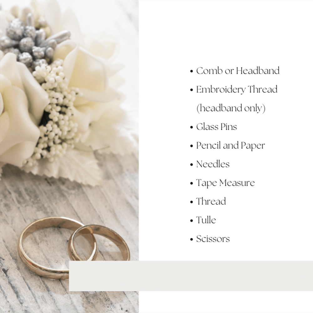 supplies for wedding veil patterns